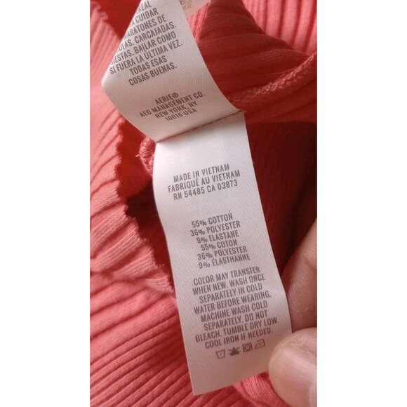 Aerie Free Spirit Ribbed Tank Top Textured Pink Size Small NWT - Picture 6 of 6